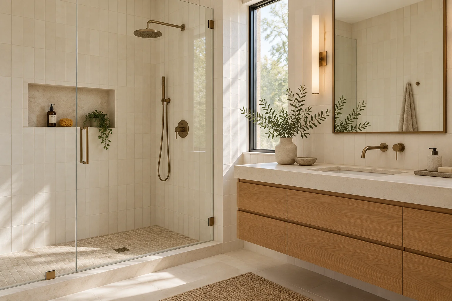 Interior inspiration: a tiled shower and bathroom